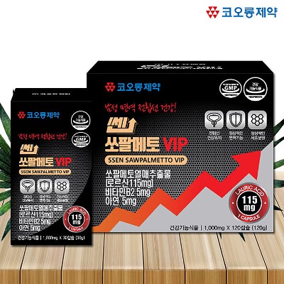 [코오롱제약] 쎈 쏘팔메토 VIP (1,000mgX120정/4개월분)